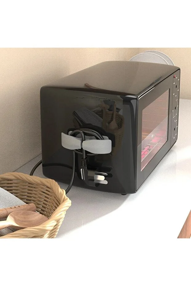 2 ADET Yapışkanlı Airfryer Kablo Sabitleyici Düzenleyici Çok Amaçlı Kablo Tutucu Kablo Toparlayıcı
