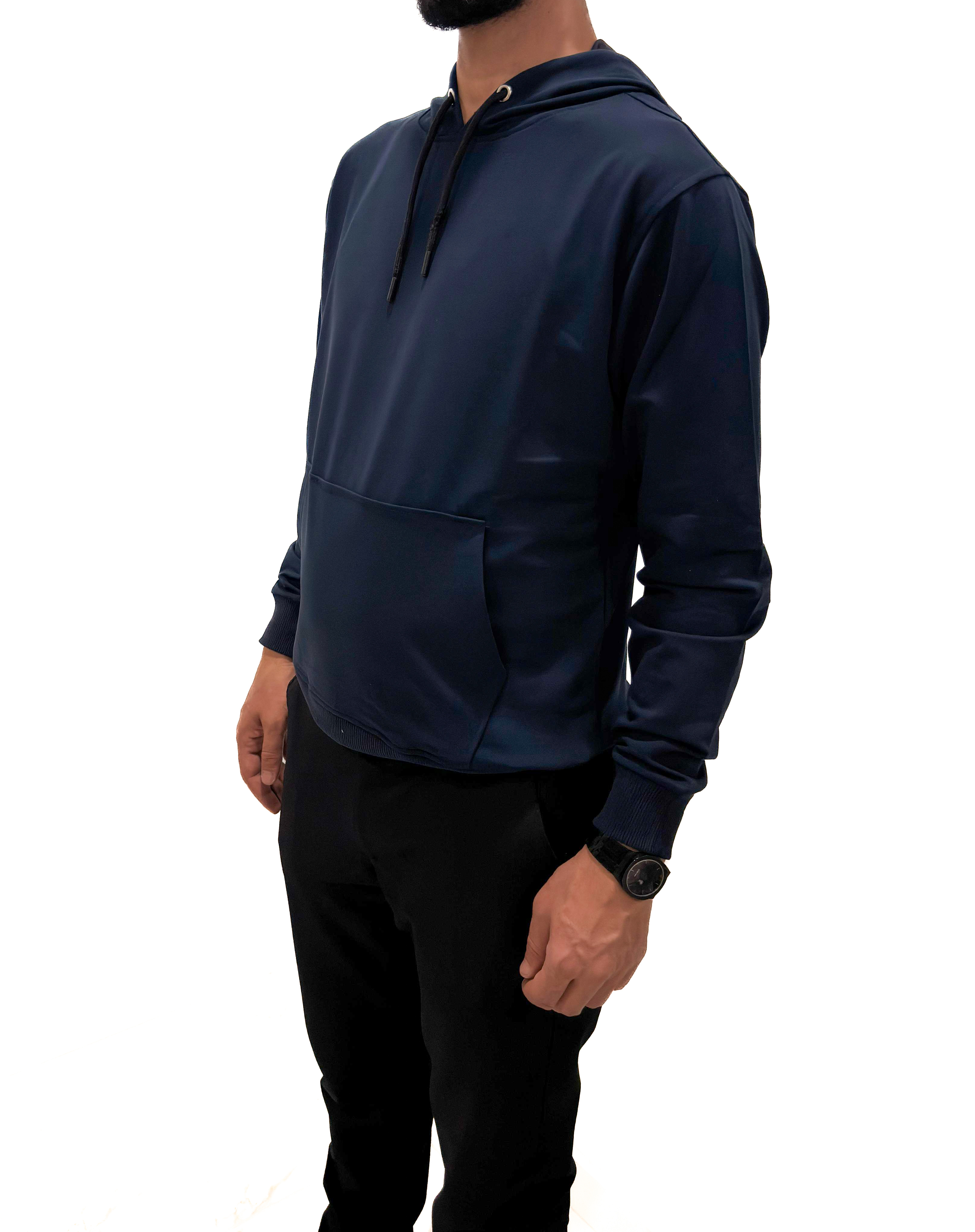 UniSex Bay ve Bayan Kapşonlu Sweatshirt Siyah