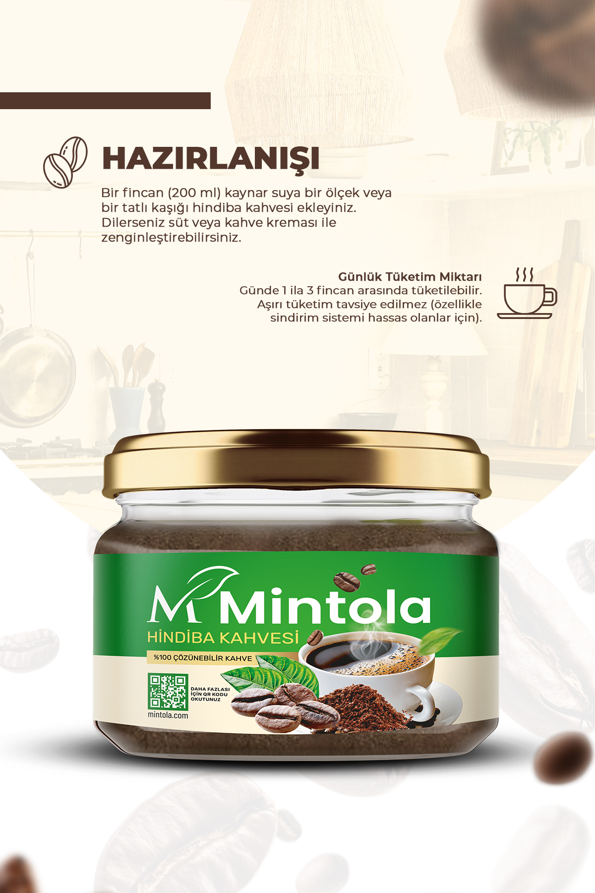 3 Adet Hindiba Kahvesi 3 x 150 gr