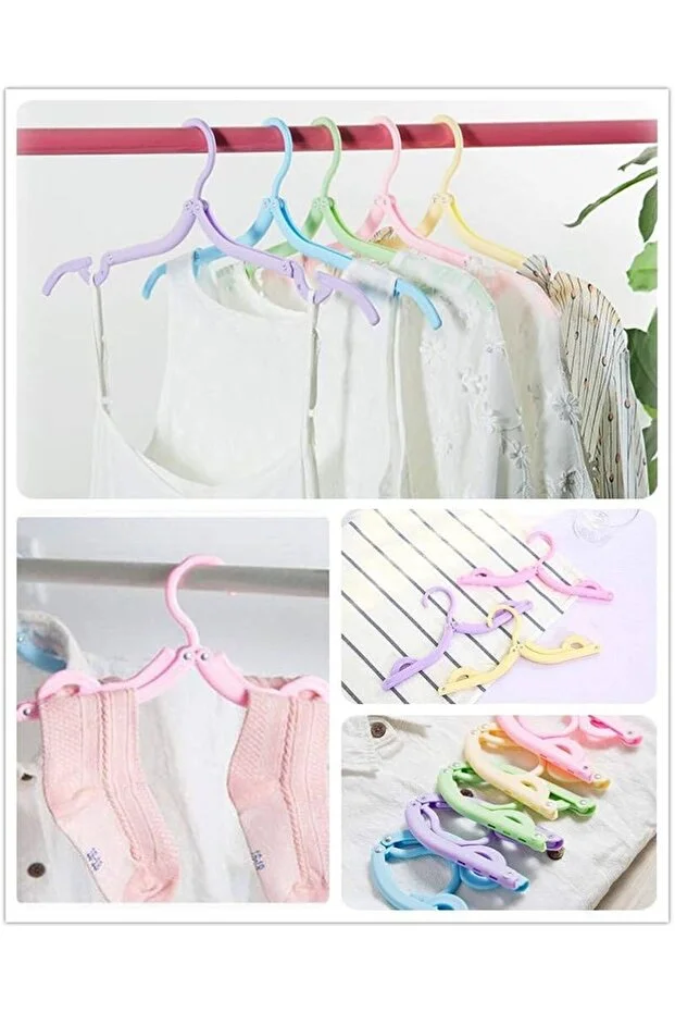 Taşınabilir Seyahat Askılığı Katlanabilir Portatif Askı Standı Pratik Kullanımlı Hafif Kompakt Mini (2 ADET )