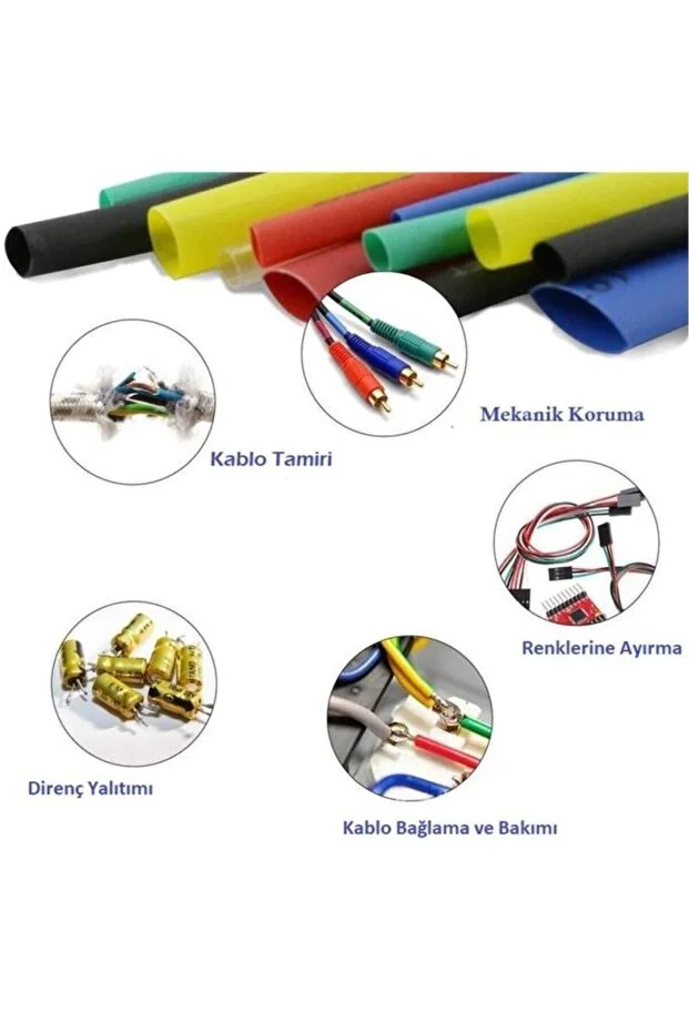 560 Adet Isıyla Daralan Makaron Seti Kablo Koruyucu Kablo Yalıtım Tamir