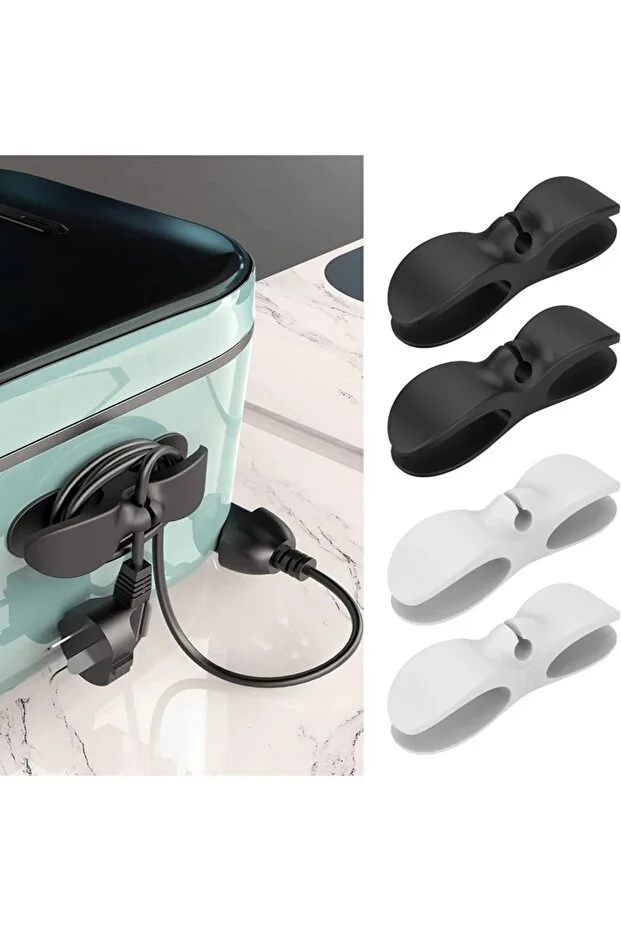 2 ADET Yapışkanlı Airfryer Kablo Sabitleyici Düzenleyici Çok Amaçlı Kablo Tutucu Kablo Toparlayıcı
