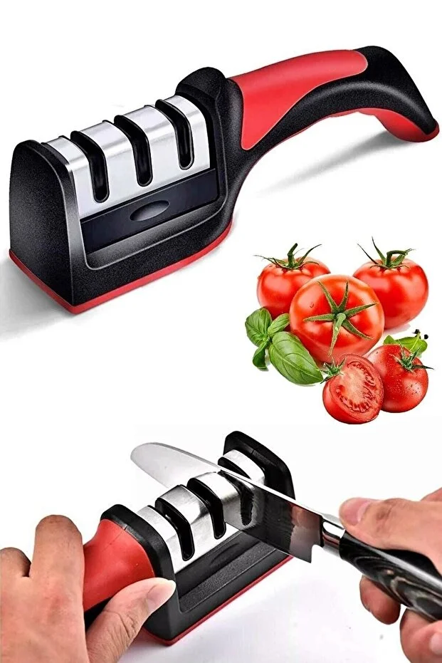 Profesyonel Bıçak Bileme Aleti Mutfak Makası Bileyici 3 Açılı Elmas Uçlu