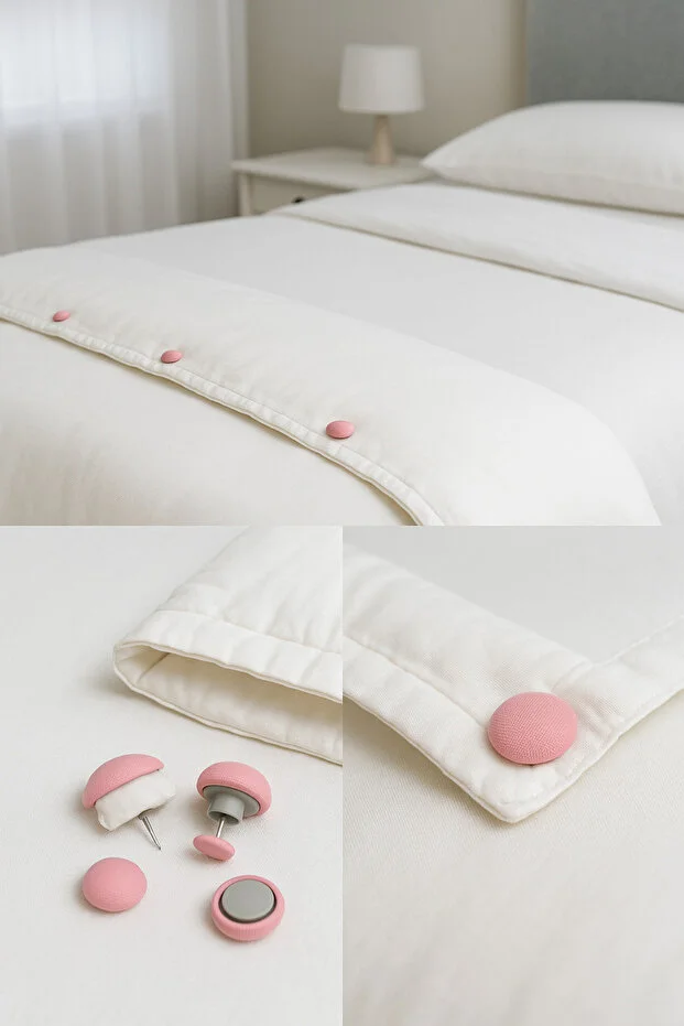 Mantar Yorgan Tutucu Klips Seti - Dayanıklı ve Estetik Çözüm Yorgan Kılıfı Düzenleyici