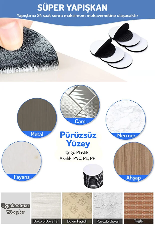 10 ADET Halı Kilim Koltuk Örtüsü Sabitleyici Kaydırmaz Cırt Yıkanabilir Kendinden Yapışkanlı Ped