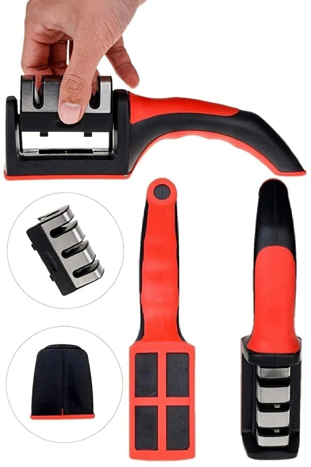 Profesyonel Bıçak Bileme Aleti Mutfak Makası Bileyici 3 Açılı Elmas Uçlu