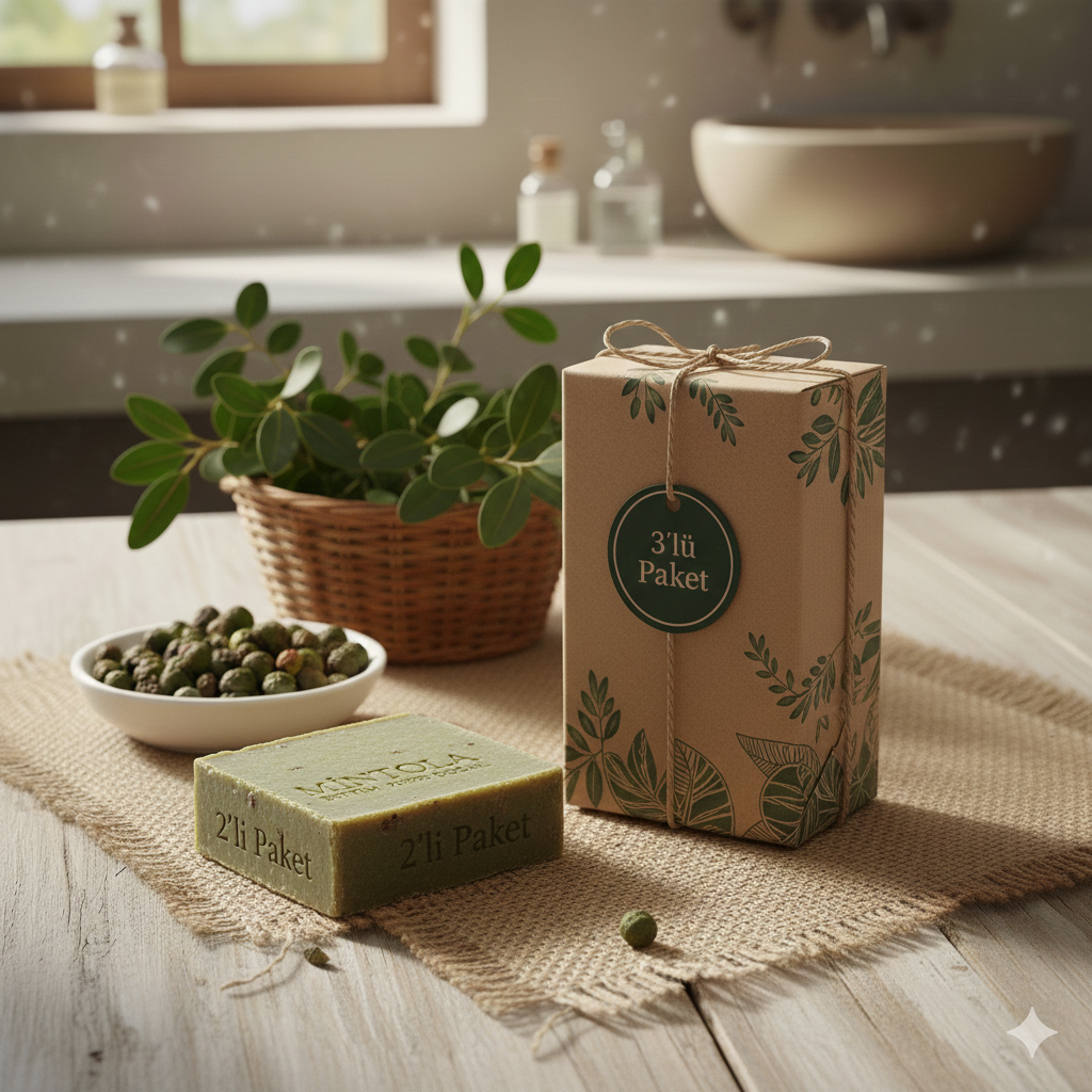 %100 Doğal El Yapımı Özel Bıttım Sabunu 3 Kalıp