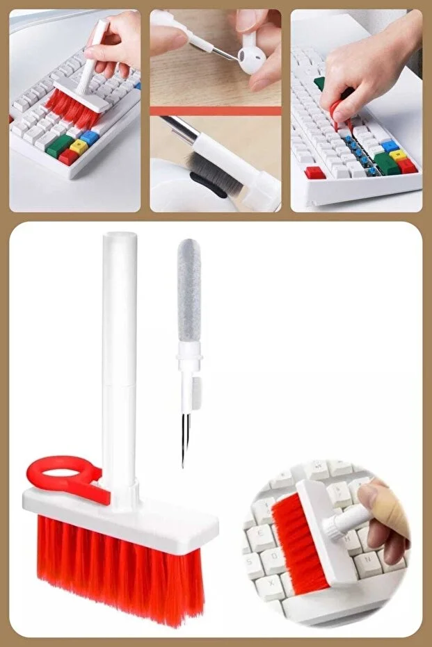 Klavye Bilgisayar Kulaklık Temizleme Araçları Tuş Çektirme Seti 5 Li Temizlik Fırca Set