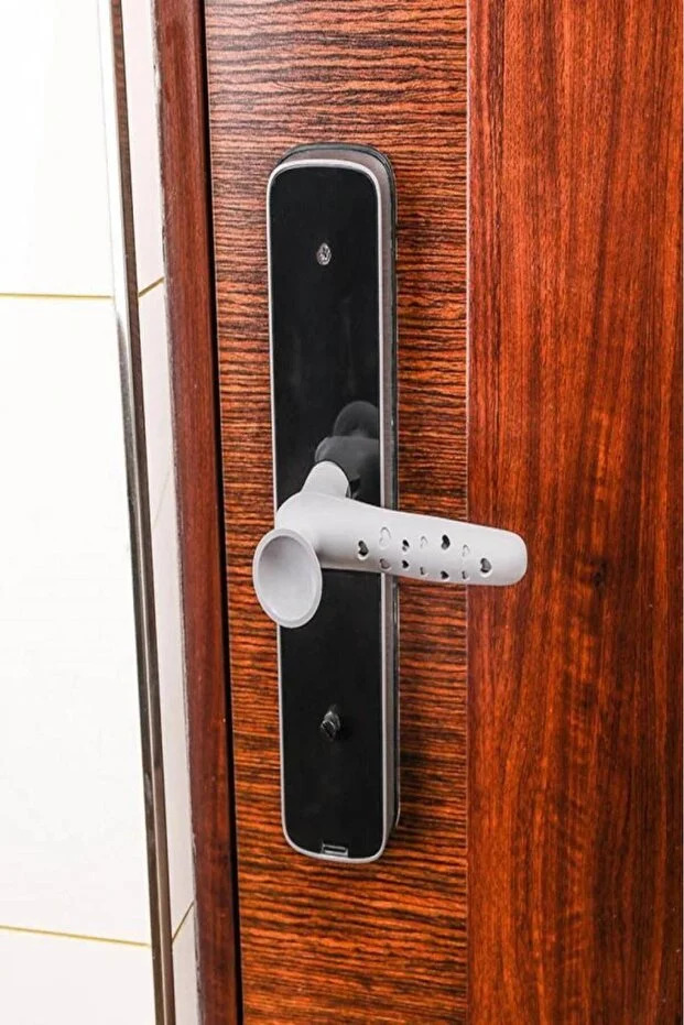 2 Adet Silikon Kapı Kolu Koruyucu Stoper Gri Kapı Arkası Duvar Koruyucu Gürültü Emici Koruma Tampon