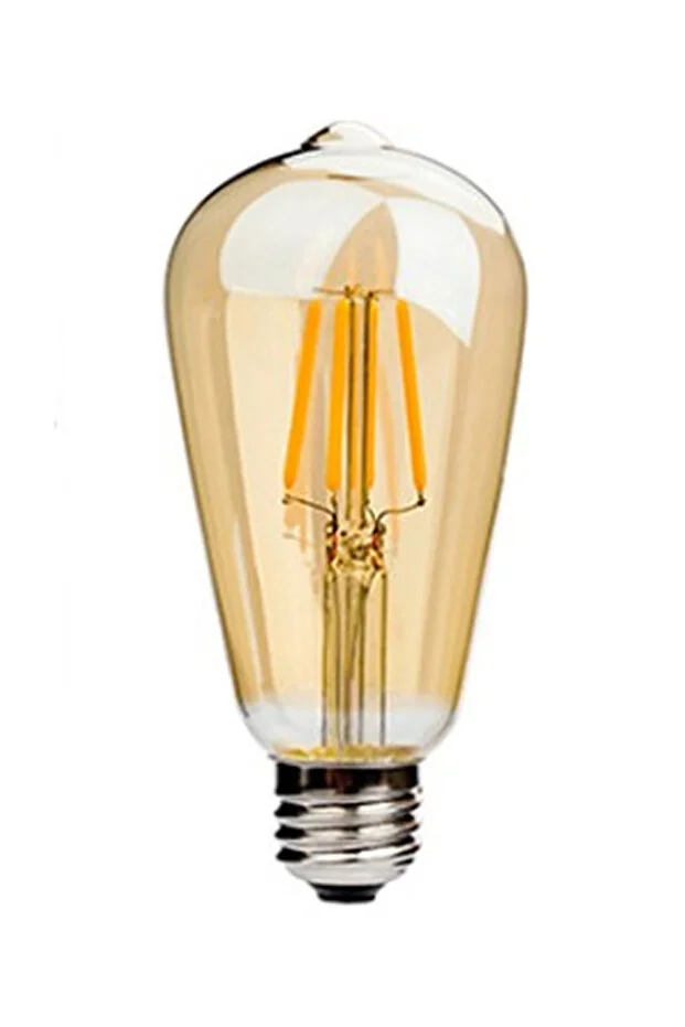 Rustik 4w Led Ampul Vintage Uzun Filament Amber E-27
