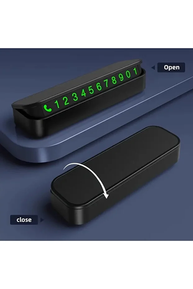 Fosforlu Acılır Kapanabilir Numaratör Ön Torpido Üstü Telefon Numarası Göstergesi Araba