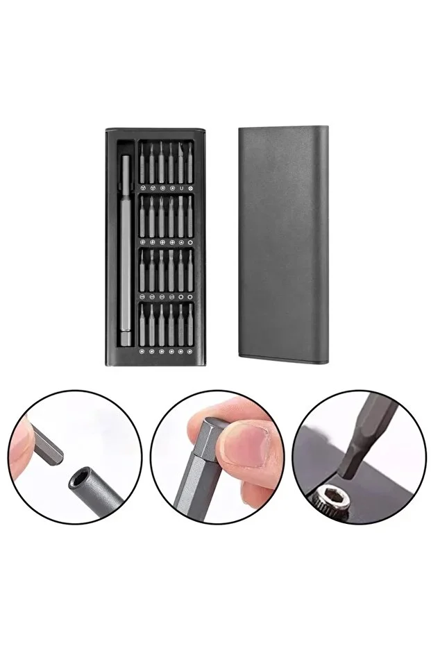  Özel Kutulu 25 Parça Mini Tornavida Seti Profesyonel Masa Telefon Gözlük Saat Tamir Seti Yıdız