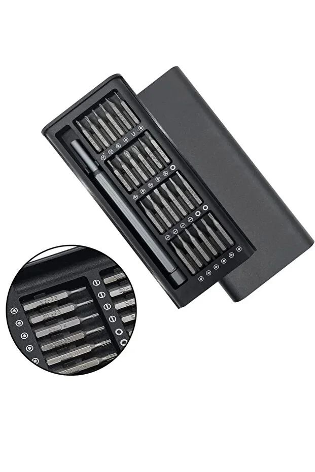  Özel Kutulu 25 Parça Mini Tornavida Seti Profesyonel Masa Telefon Gözlük Saat Tamir Seti Yıdız