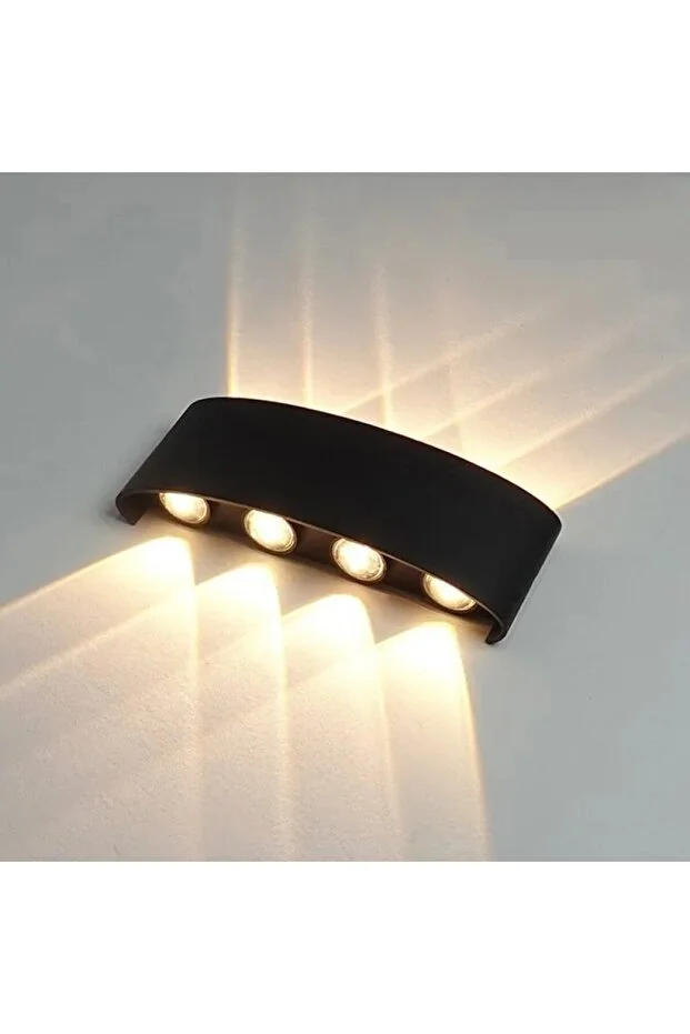 15 W İki Yönlü Led Duvar Aplik - Gün Işığı (3000K)  - Siyah - IP44 