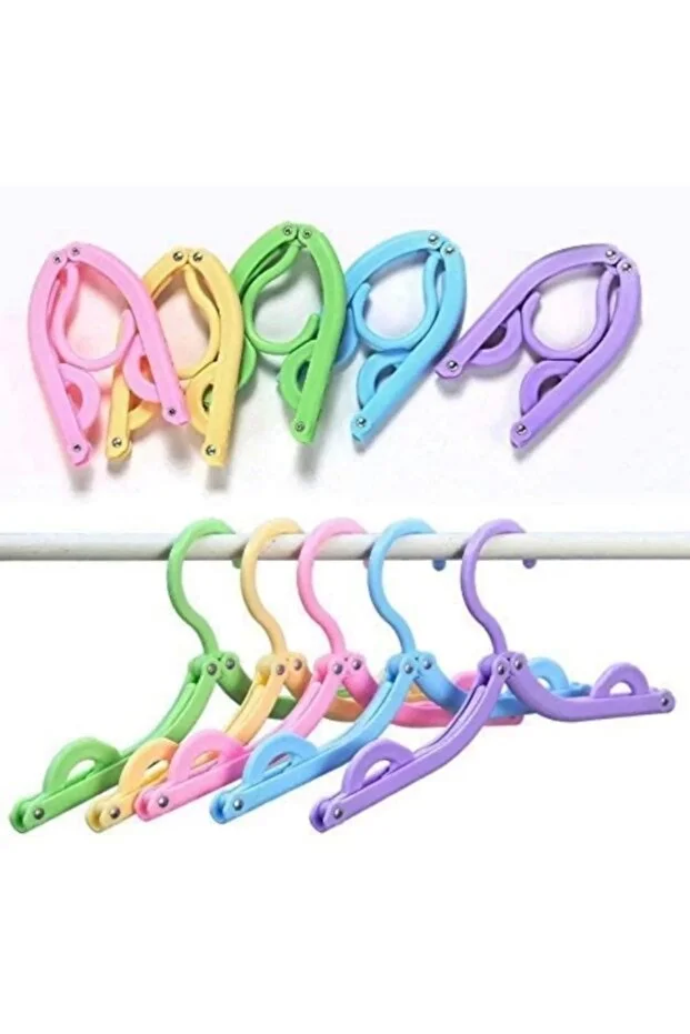 Taşınabilir Seyahat Askılığı Katlanabilir Portatif Askı Standı Pratik Kullanımlı Hafif Kompakt Mini (2 ADET )