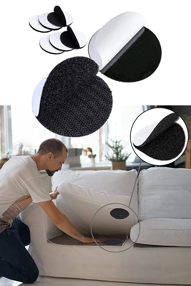 10 ADET Halı Kilim Koltuk Örtüsü Sabitleyici Kaydırmaz Cırt Yıkanabilir Kendinden Yapışkanlı Ped